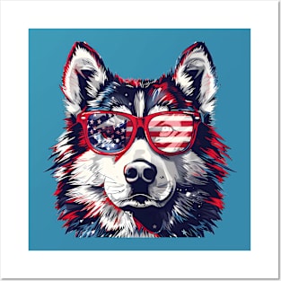 American 4th July Dog #4 Posters and Art